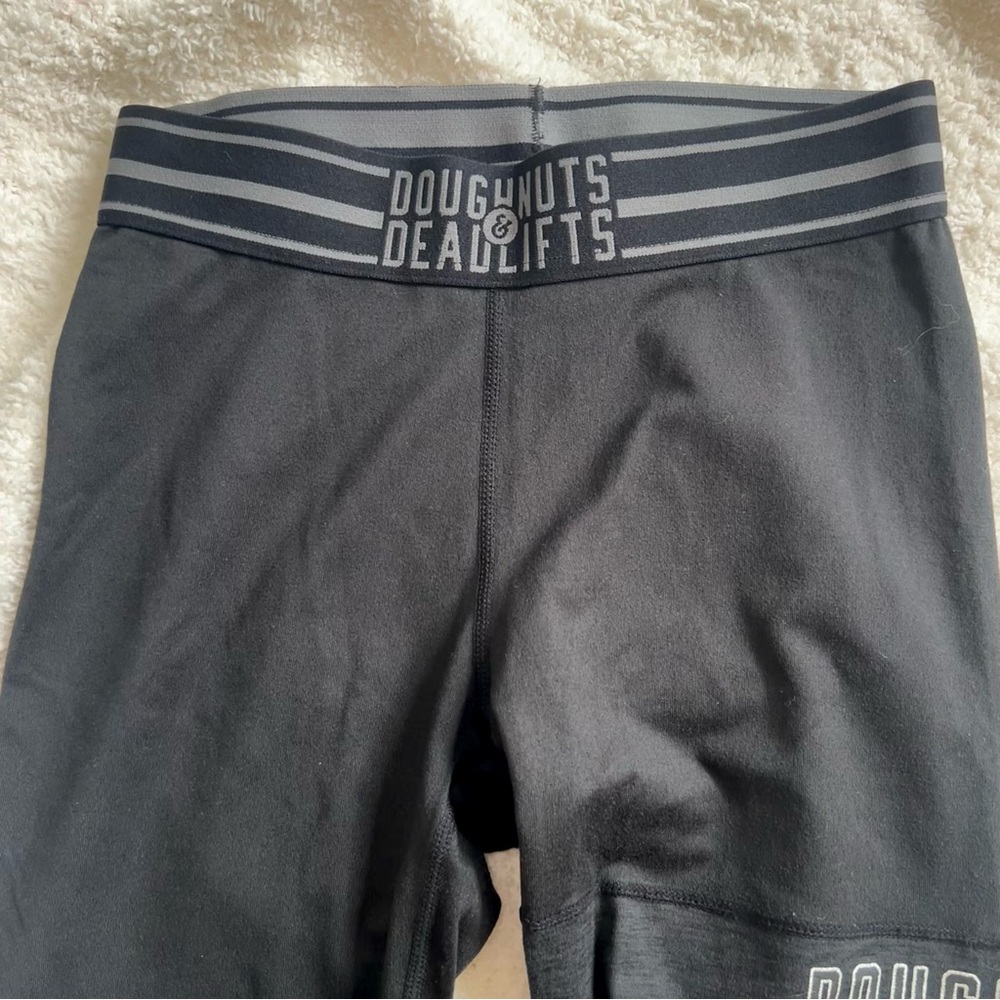 Doughnuts & Deadlifts Women's Black Leggings